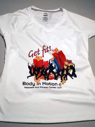 Body in Motion promotional T-shirts — view 1