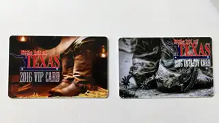Printed CR-80 customer loyalty cards for Little Bit of Texas