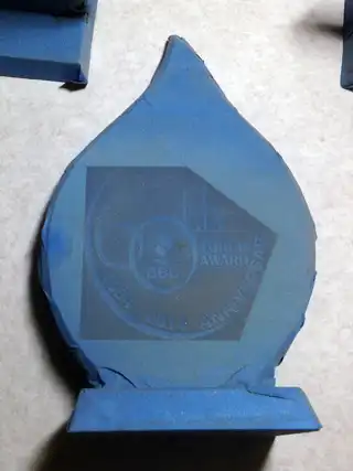 Better Business Bureau 60th-anniversary glass etching — view 2