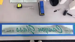 Canyon Glass etched interior sign — view 1