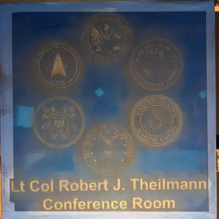 Another view of Joint Task Force North glass etching