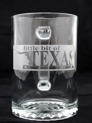 Completed A Little Bit of Texas custom glass etching
