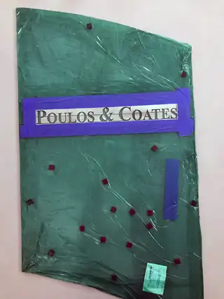 Poulos & Coates commercial door-glass etching — view 1