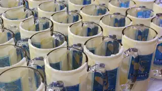 Wider view of completed U.S. Army Bruisers glass etching