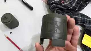 Refinished M75 practice grenade with custom stenciled markings
