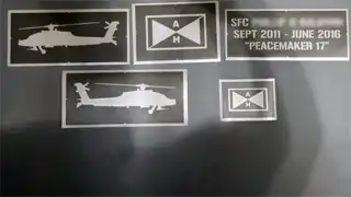 Custom stencils prepared for Hydra 70 retirement gift markings