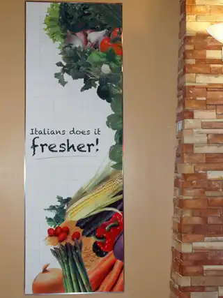 Italians Restaurant sublimated tile display, view 1