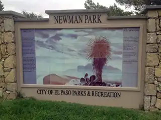 Custom Newman Park sign for the City of El Paso
