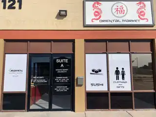 Oriental Imports storefront window graphics, view 2